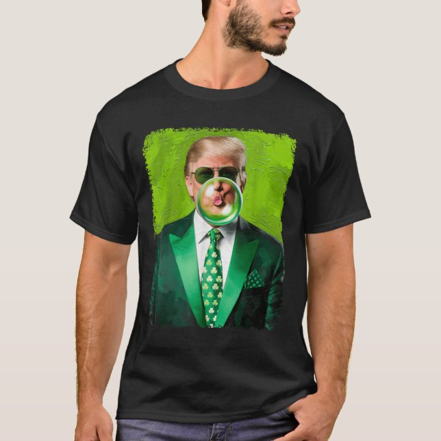 Camiseta Trump soprando pastilha elástica Rua política repu (Frente)