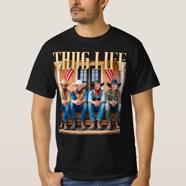 Camiseta Trump Squad Kennedy Vance Elon Thug Life (Frente)