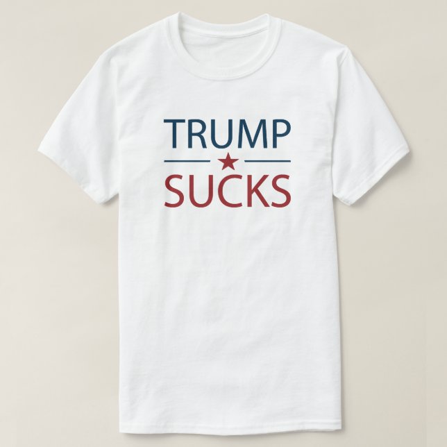 Camiseta Trump Sucks Anti-Trump T-Shirt (Frente do Design)