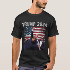 Camiseta Trump Survivor Fight Trump Shirt 2024 Que Você Per