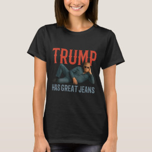Camiseta Trump Tem Jeans Excelentes Engraçados Memória Polí