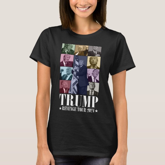 Camiseta Trump The Revenge Tour 2024 Engraçado (Frente)