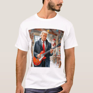 Camiseta Trump Tocando Violão Elétrico - oficina SANTA CLAU