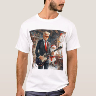 Camiseta Trump Tocando Violão Elétrico - oficina SANTA CLAU
