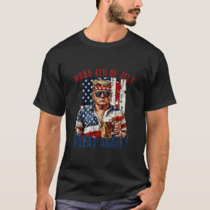 Camiseta Trump Torna 4 De Julho Grande Novamente