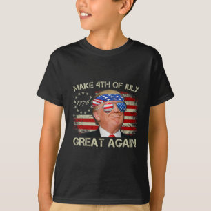 Camiseta Trump Torna 4 De Julho Grande Novamente 47º Presid