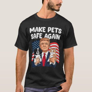 Camiseta Trump Torna Os Animais Seguros Novamente Engraçado