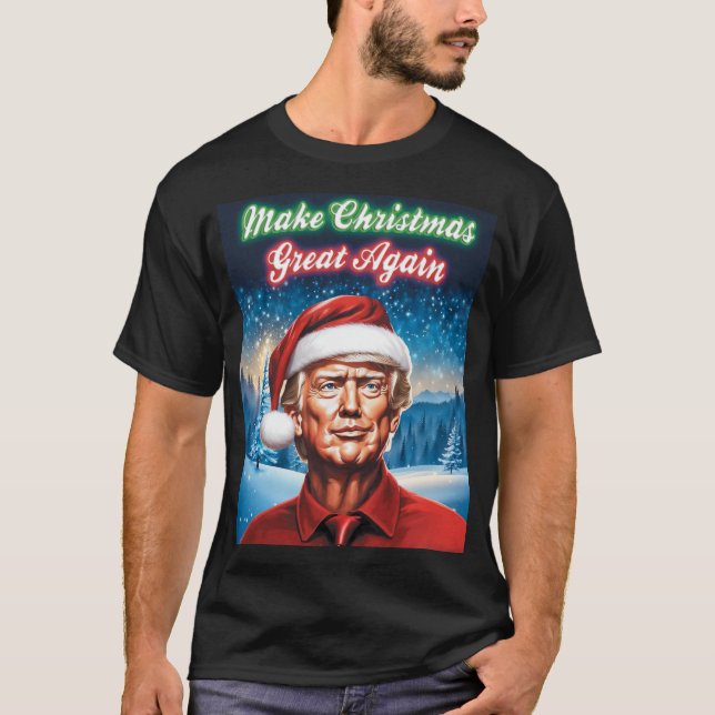 Camiseta Trump - Torne o Excelente de Natal novamente (Frente)