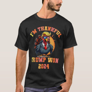 Camiseta Trump Turkey Engraçado Meme I'm Graças Trump Won T