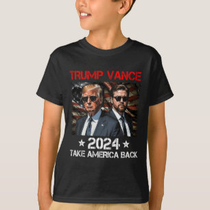Camiseta Trump Vance 2024 Donald Trump J.d. Vance Take Amer