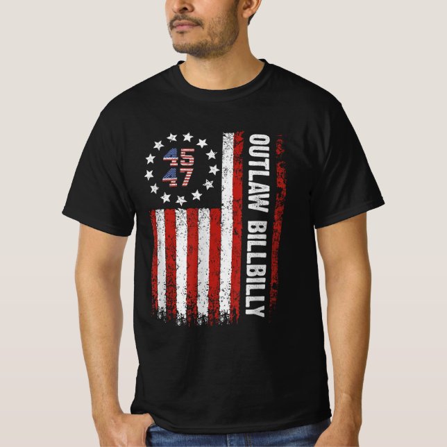Camiseta Trump Vance 2024 J.D. Vance Outlaw Hillbilly (Frente)