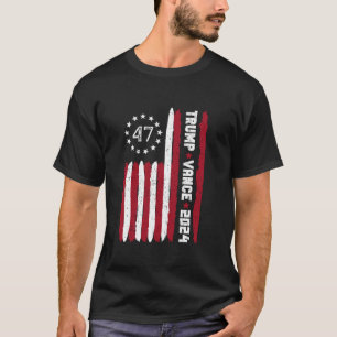 Camiseta Trump Vance 2024 Take America Back USA Flag T Shir