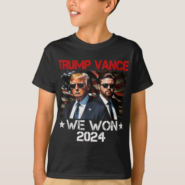 Camiseta Trump Vance Ganhamos o Dia da Inauguração 2025 47º (Frente)