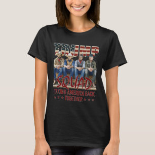 Camiseta Trump Vance Kennedy Elon Squad levando a América d