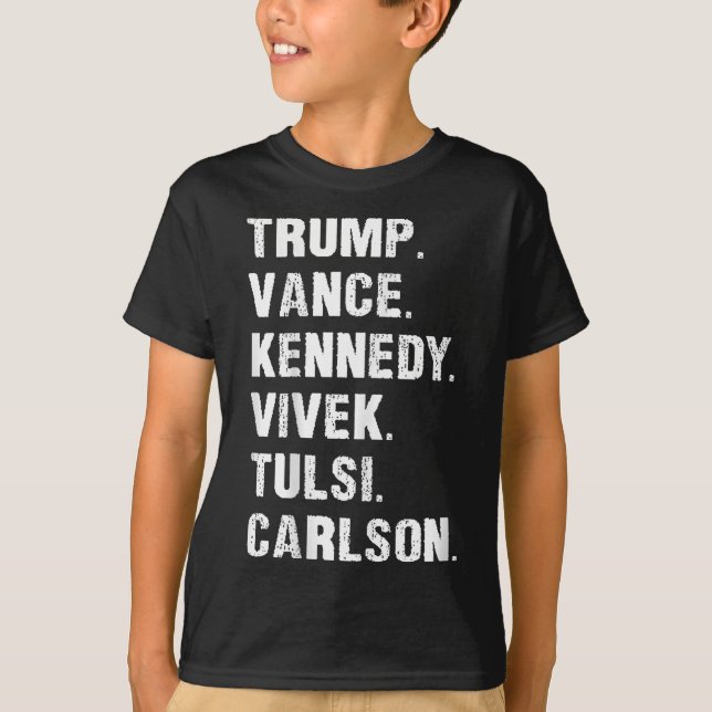 Camiseta Trump Vance Kennedy Vivek Tulsi Carlson (Frente)