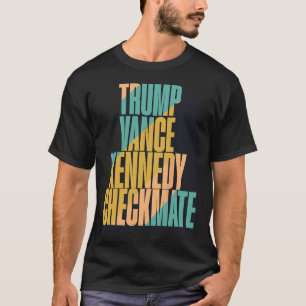 Camiseta Trump Vance Kennedy Xeque-Mate 2025 Eleição Republ