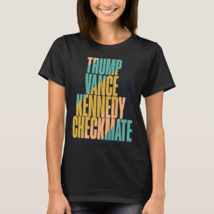 Camiseta Trump Vance Kennedy Xeque-Mate Eleição Republicana