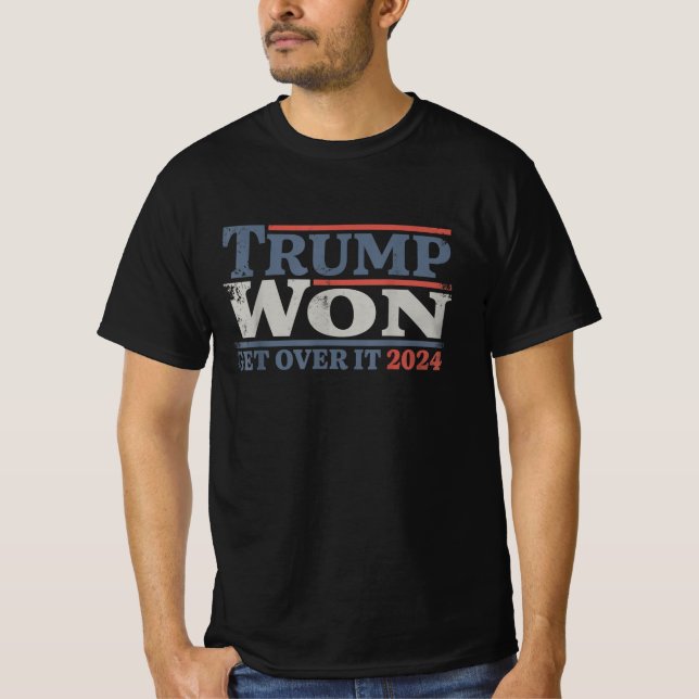 Camiseta Trump venceu 2024 Presidente Eleitoral Trump Won (Frente)