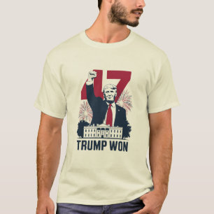 Camiseta Trump Venceu Novamente Eleição 2024 Presidente 47º