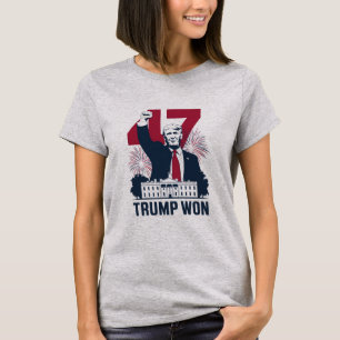 Camiseta Trump Venceu Novamente Eleição 2024 Presidente 47º