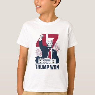 Camiseta Trump Venceu Novamente Eleição 2024 Presidente 47º