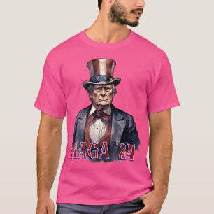 Camiseta Trump Vestido Como Tio Sam Maga '24