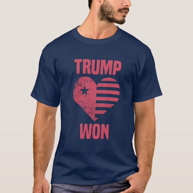 Camiseta Trump Won | Eleições Republicanas Conservadoras (Frente)