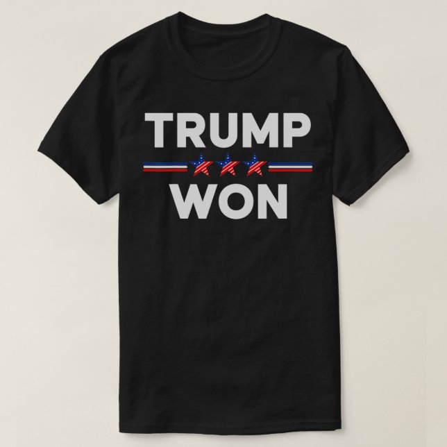 Camiseta Trump Won Pro Trump 2024 Republicano Conservador  (Frente do Design)