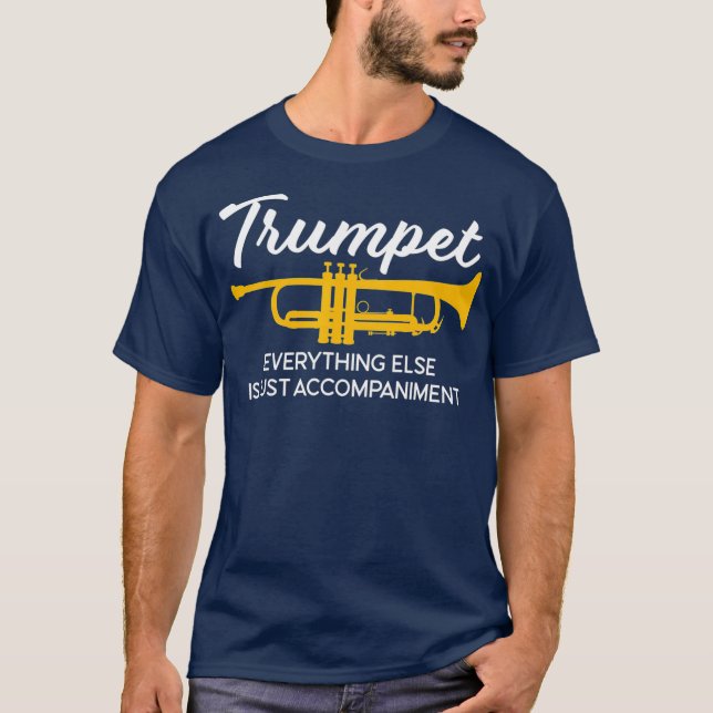 Camiseta Trumpet Funny Marching Band Trumpet Player Jazz (Frente)