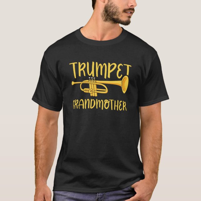 Camiseta Trumpet Grandmother Instrument Musician Trumpeter  (Frente)