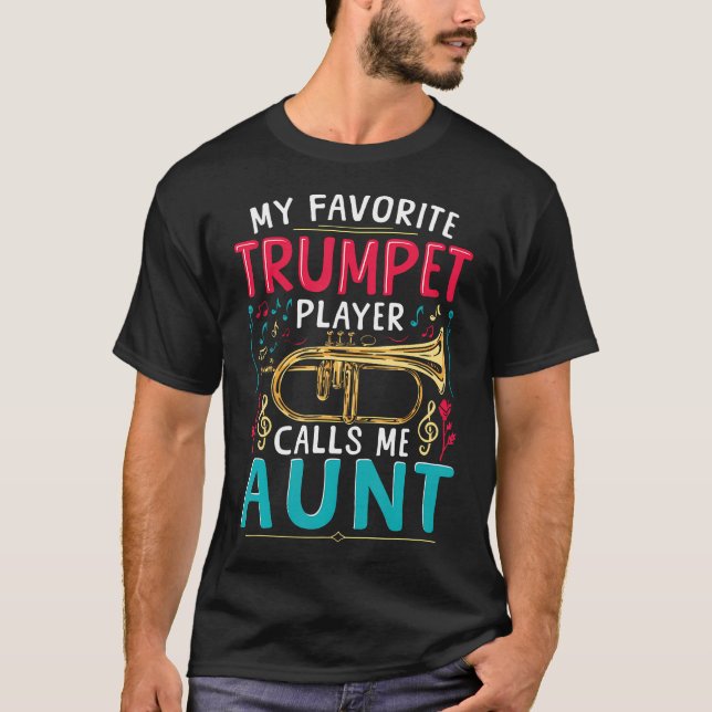 Camiseta Trumpet Music Brass My Favorite Trumpet Player Cal (Frente)