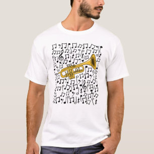 Camiseta Trumpet Musical Notes Trumpeter Brass Musical