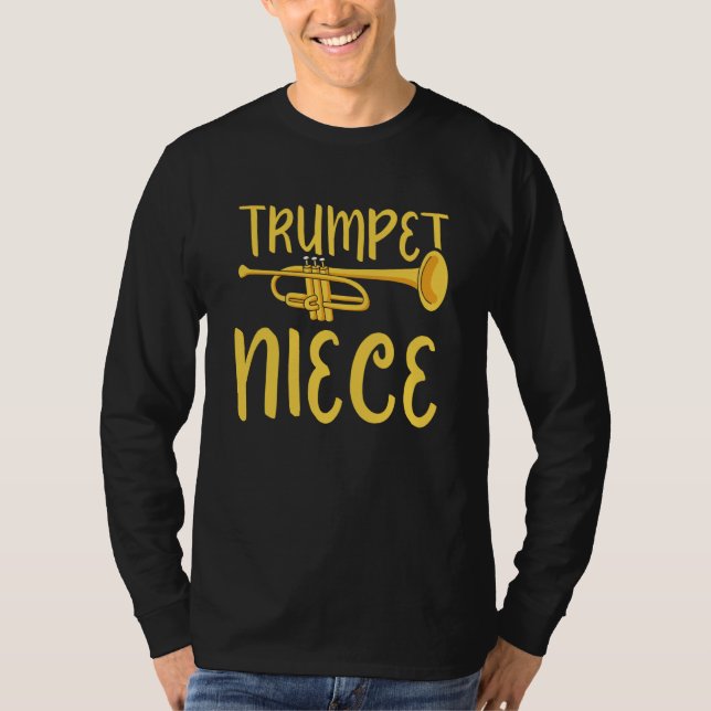 Camiseta Trumpet Niece Instrument Trumpeter Musician Player (Frente)