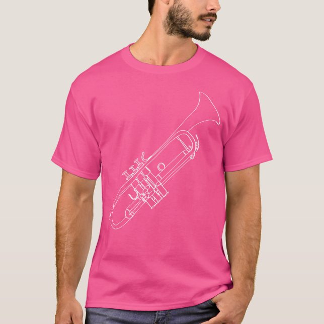 Camiseta Trumpet - Trumpet com instrumento de trompete de a (Frente)