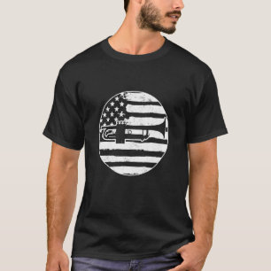 Camiseta Trumpet USA Flag 4 De Julho T-Shirt