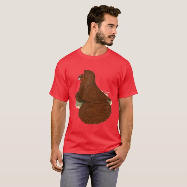 Camiseta Trumpeter Pigeon Vermelho (Frente Completa)