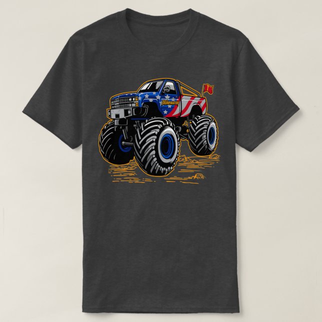 Camiseta Trumpinator Monster Truck (Frente do Design)