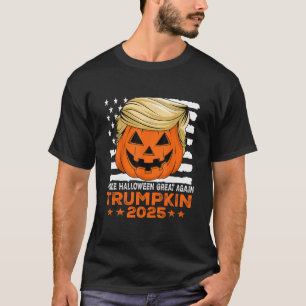 Camiseta Trumpkin 2025 EUA Faça o Halloween Grande Novament