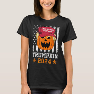 Camiseta Trumpkin 2025 EUA Faça o Halloween Grande Novament