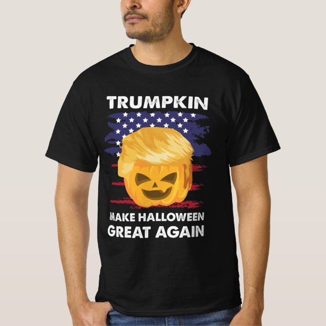 Camiseta Trumpkin Faz Excelente De Halloween Novamente (Frente)