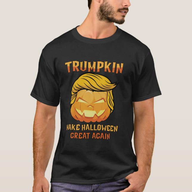 Camiseta Trumpkin Trump Jack O Lanterna Faz Excelente de Ha (Frente)