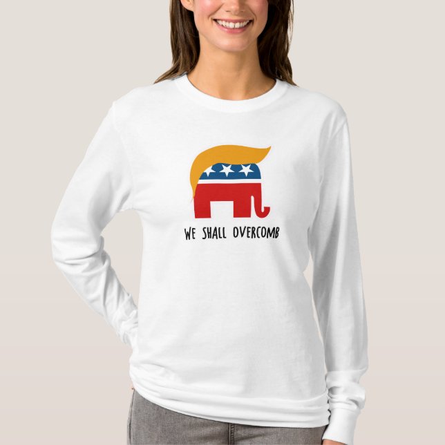 Camiseta Trumplican - nós devemos Overcomb (Frente)