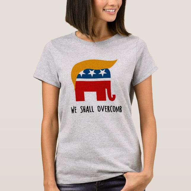 Camiseta Trumplican - nós devemos Overcomb (Frente)