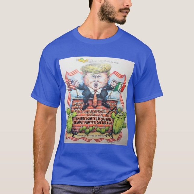 CAMISETA TRUMPTY DUMPTY SAT EM UMA PAREDE (Frente)