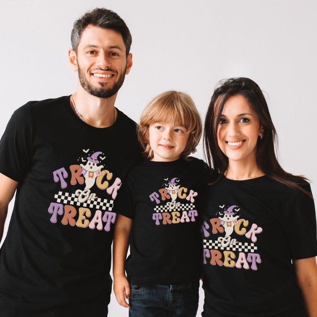 Camiseta Truque de Cuta Fantasma Personalizado ou Tratar Ha (Criador carregado)