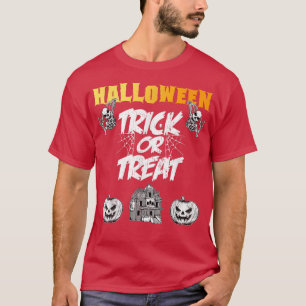 Camiseta Truque de Dia das Bruxas Assombrado ou Tratar Bomb