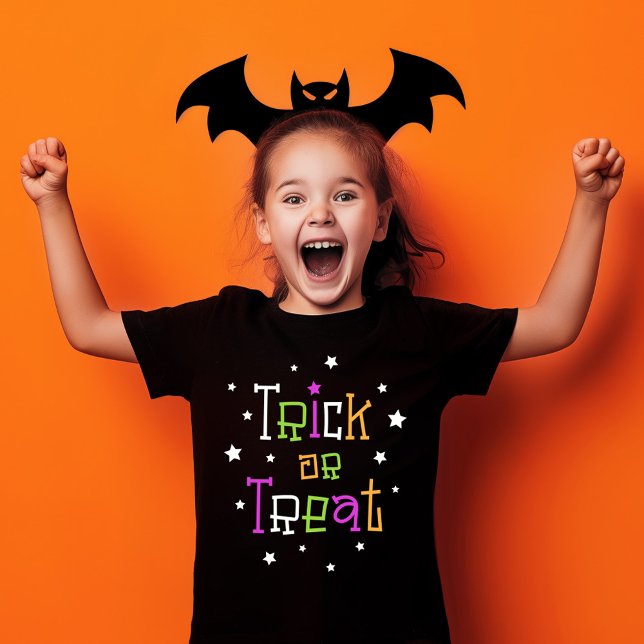 Camiseta Truque de diversão ou estrelas de tratamento do Di (Halloween fun trick or treat stars T-Shirt)