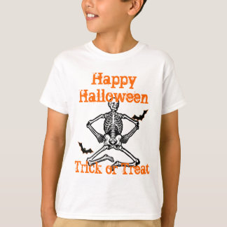 Camiseta truque de esqueleto engraçado