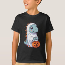 Truque de Halloween ou Tratar Dinossauro T-rex Gho