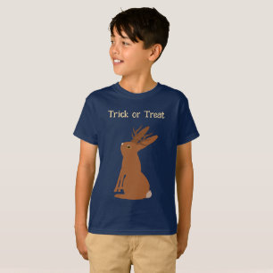 Camiseta Truque de Jackalope do Halloween ou tratamento per